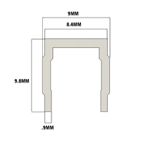 61-013-2 MODULAR SOLUTIONS PVC COVER PROFILE 30 SERIES YELLOW, 8'
